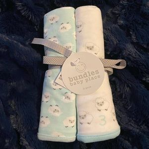 NWT THE CHILDREN’S PLACE 2PK SHEEP RECEIVING BLANKETS!